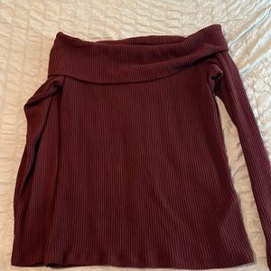 Abercrombie Off the Shoulder Knit Top - Large